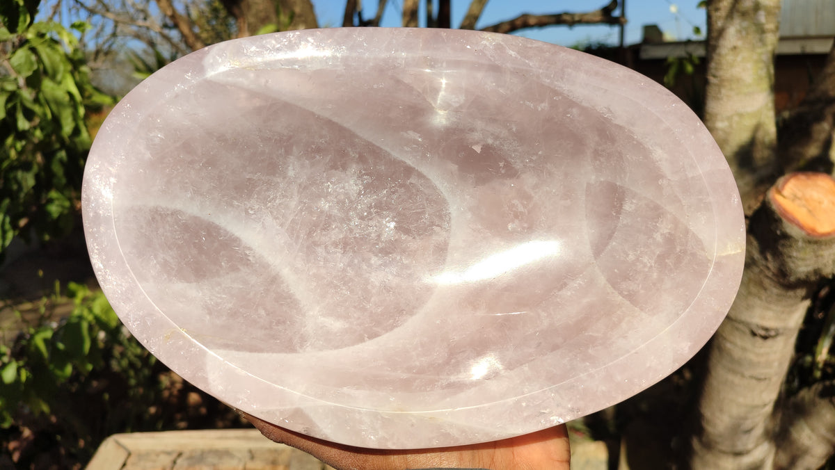 Polished Pink Rose Quartz Bowl x 1 From Ambatondrazaka, Madagascar - Toprock Gemstones and Minerals 