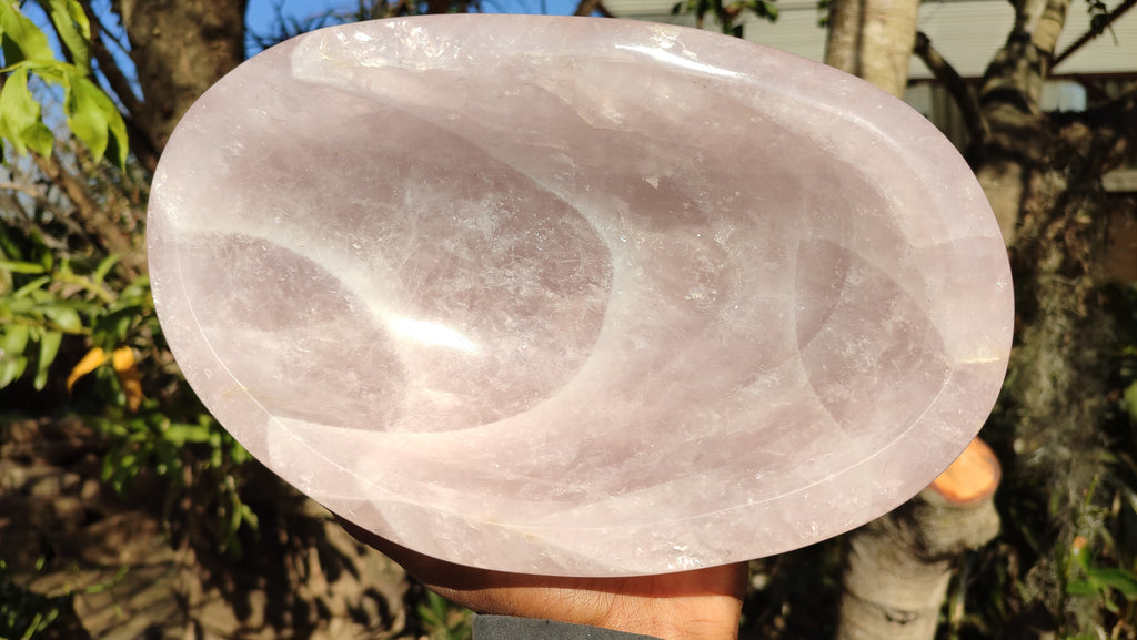 Polished Pink Rose Quartz Bowl x 1 From Ambatondrazaka, Madagascar - Toprock Gemstones and Minerals 