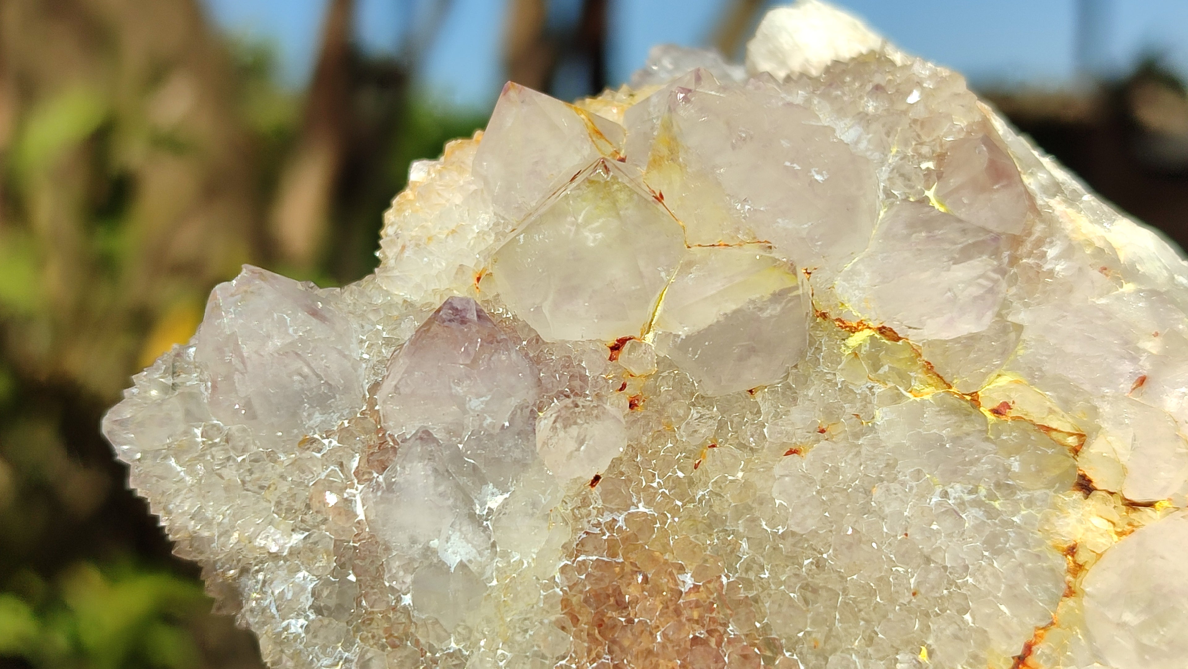 Natural Pale Lilac Spirit Quartz Clusters x 2 From Boekenhouthoek, South Africa - Toprock Gemstones and Minerals 