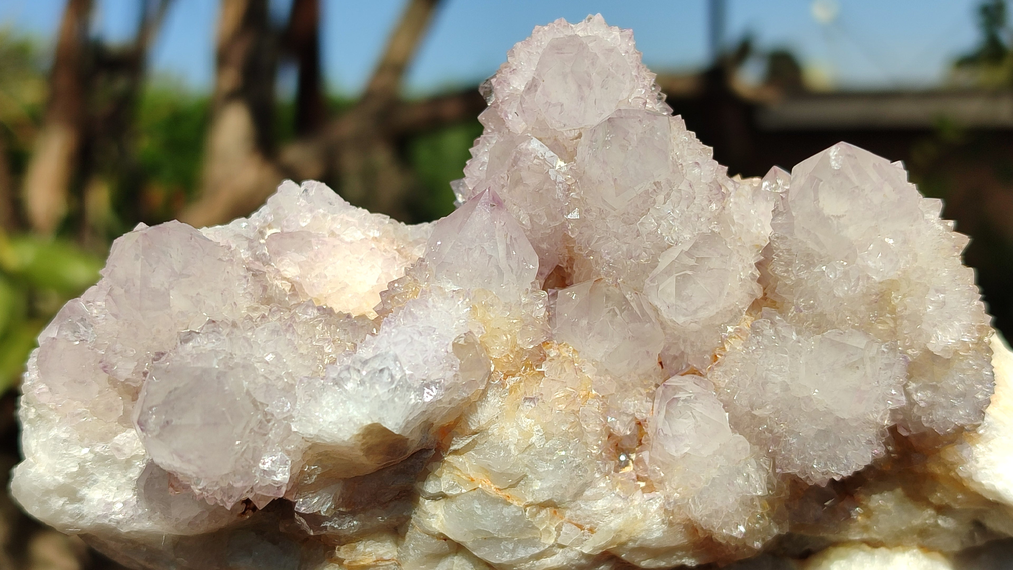 Natural Pale Lilac Spirit Quartz Clusters x 2 From Boekenhouthoek, South Africa - Toprock Gemstones and Minerals 
