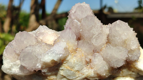 Natural Pale Lilac Spirit Quartz Clusters x 2 From Boekenhouthoek, South Africa - Toprock Gemstones and Minerals 