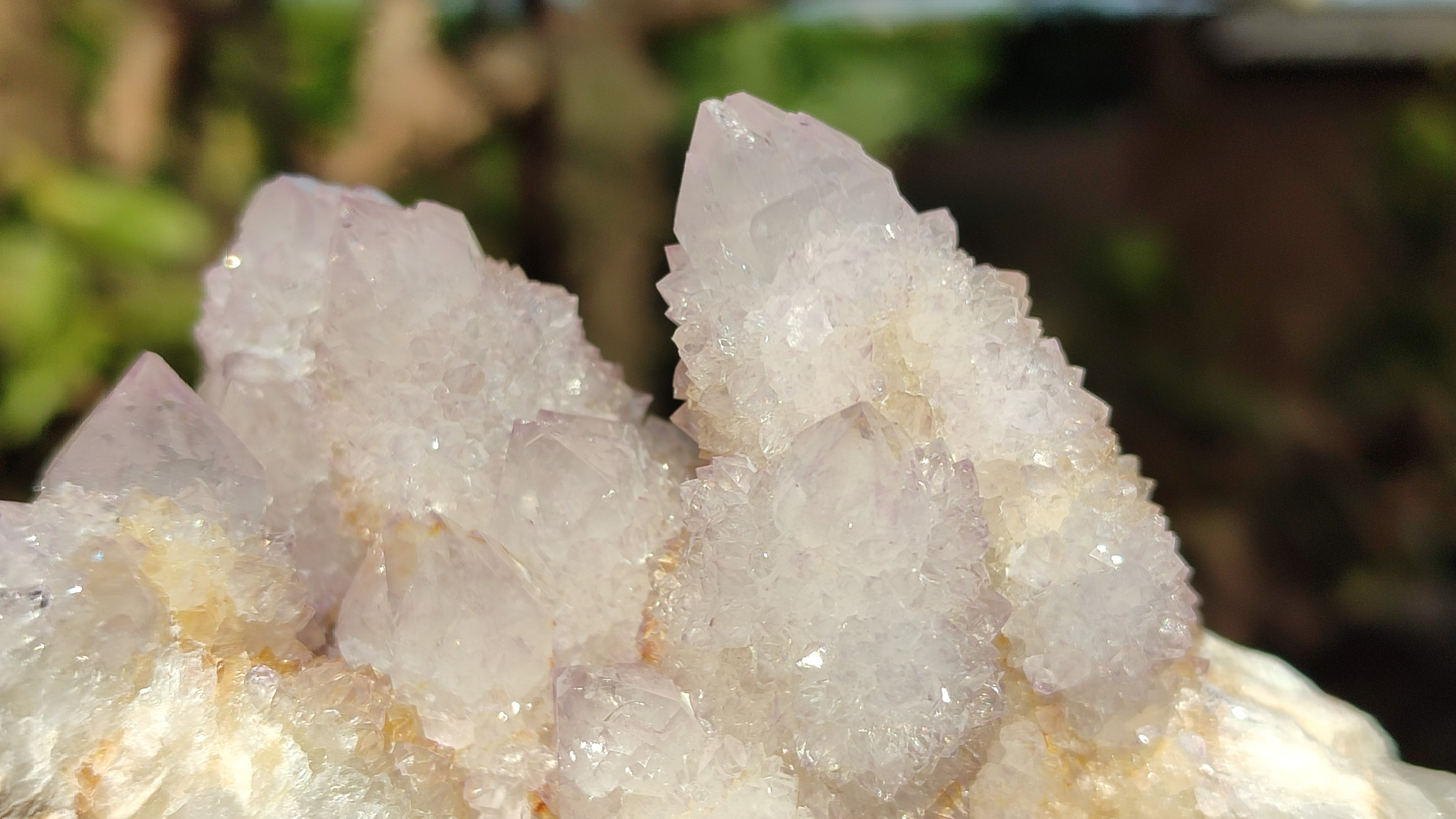 Natural Pale Lilac Spirit Quartz Clusters x 2 From Boekenhouthoek, South Africa - Toprock Gemstones and Minerals 
