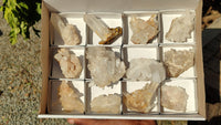 Natural Small Clear Quartz Clusters  x 12 From Madagascar - Toprock Gemstones and Minerals 