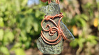 Polished Copper Wire Wrapped Leopard Stone Eagle Pendants x 6 From Zimbabwe - Toprock Gemstones and Minerals 