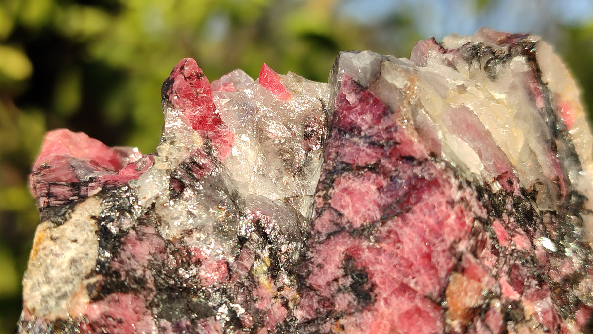 Natural Rough Red Rhodonite Specimens x 3 From Zimbabwe - Toprock Gemstones and Minerals 