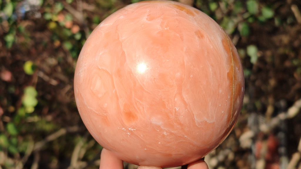 Polished Orange Twist Calcite Sphere  x 1 From Maevantanana, Madagascar - Toprock Gemstones and Minerals 