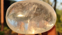 Polished Extra Large Clear Rock Crystal Free Forms With Rainbow Veils x 6 From Madagascar - Toprock Gemstones and Minerals 