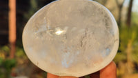 Polished Extra Large Clear Rock Crystal Free Forms With Rainbow Veils x 6 From Madagascar - Toprock Gemstones and Minerals 