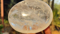Polished Extra Large Clear Rock Crystal Free Forms With Rainbow Veils x 6 From Madagascar - Toprock Gemstones and Minerals 