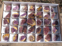 Natural Mini to Small Dark "Amethystos" Amethyst Clusters x 38 From Kwaggafontein, South Africa - TopRock