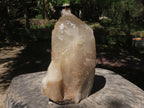 Natural Half Polished Quartz Crystal (Cut To Stand) x 1 From Angola - TopRock