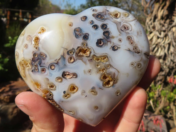 Polished Stunning Agate Hearts x 4 From Madagascar - Toprock Gemstones and Minerals 