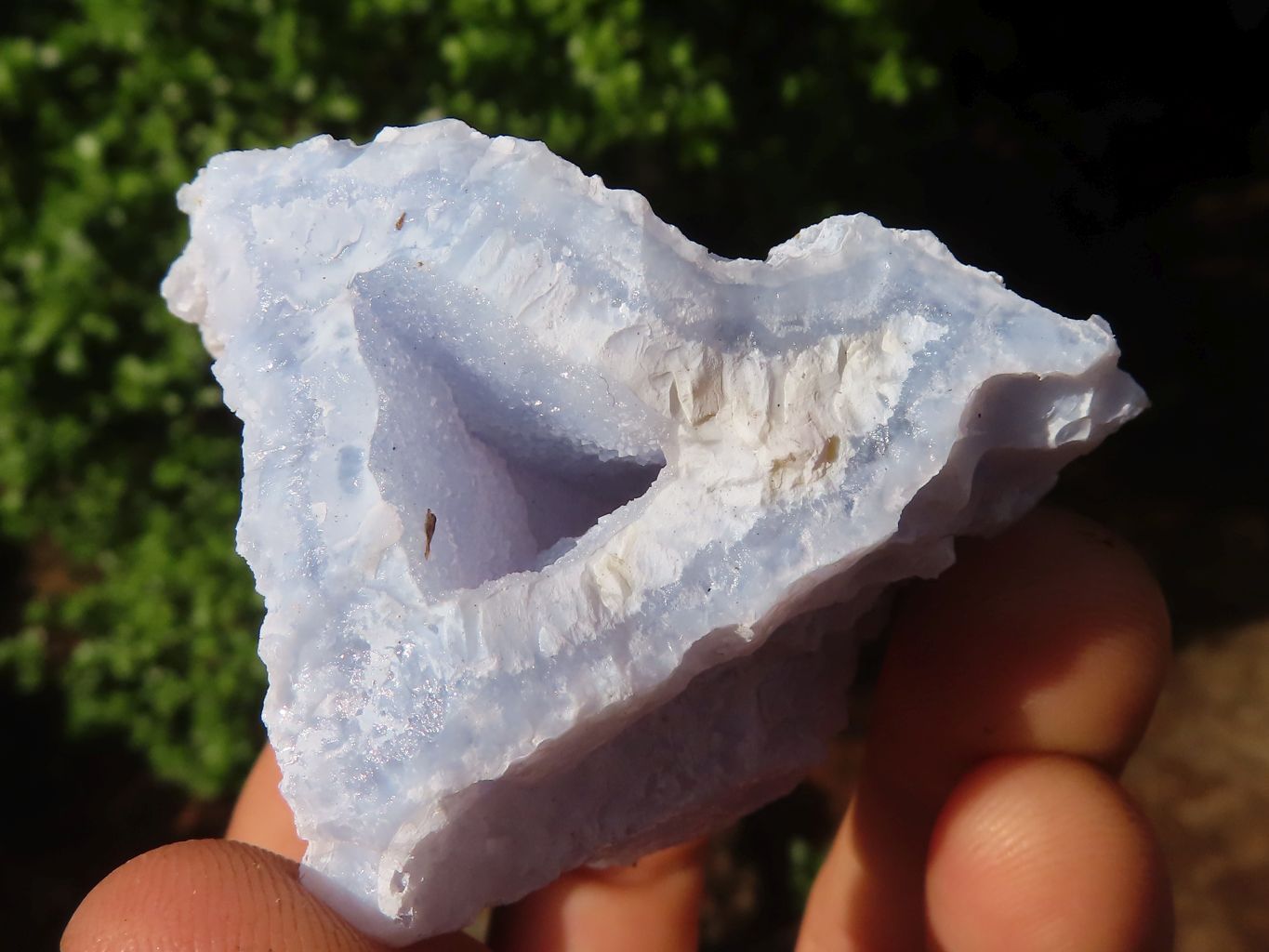 Natural Etched Blue Chalcedony Specimens  x 24 From Malawi - TopRock