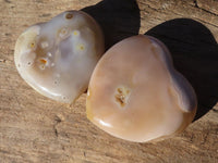 Polished Stunning Agate Hearts x 4 From Madagascar - Toprock Gemstones and Minerals 