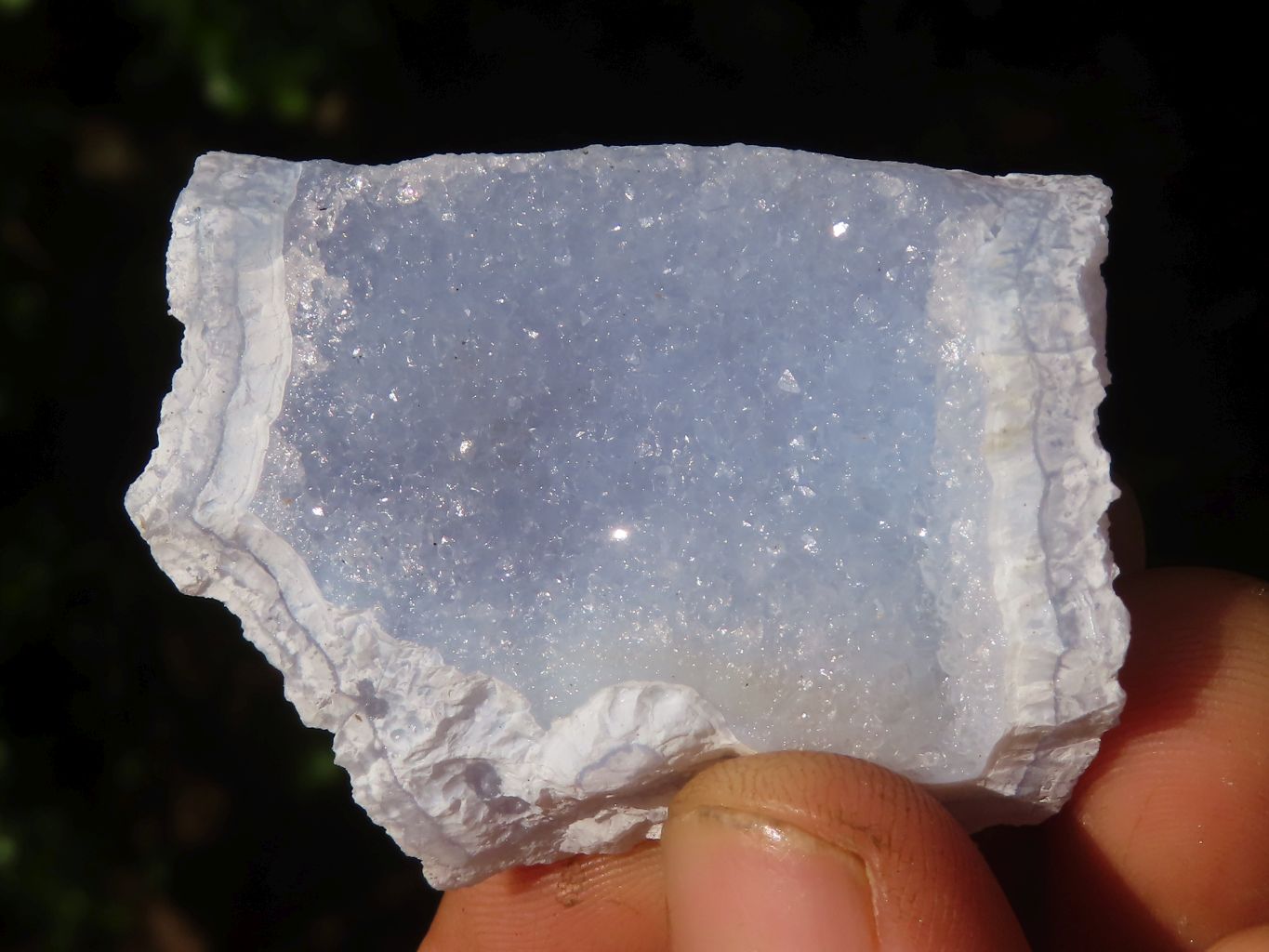 Natural Etched Blue Chalcedony Specimens  x 24 From Malawi - TopRock