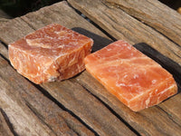 Natural New Sunset Orange Calcite Specimens  x 12 From Spitzkop, Namibia - Toprock Gemstones and Minerals 