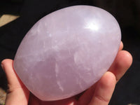 Polished Blue Rose Quartz Standing Free Forms x 2 From Madagascar - Toprock Gemstones and Minerals 