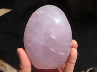 Polished Blue Rose Quartz Standing Free Forms x 2 From Madagascar - Toprock Gemstones and Minerals 