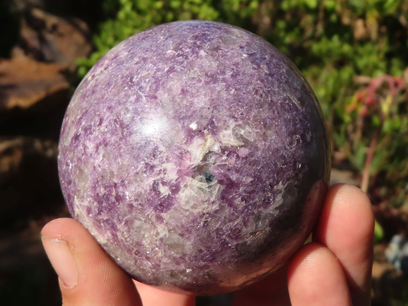 Polished Purple Lepidolite Spheres  x 2 From Zimbabwe - Toprock Gemstones and Minerals 