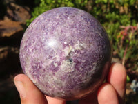 Polished Purple Lepidolite Spheres  x 2 From Zimbabwe - Toprock Gemstones and Minerals 
