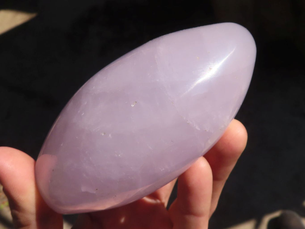 Polished Blue Rose Quartz Standing Free Forms x 2 From Madagascar - Toprock Gemstones and Minerals 