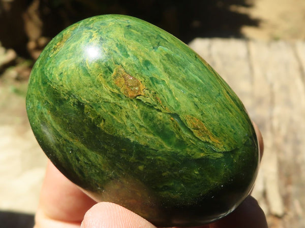 Polished Green Verdite Palm Stones  x 12 From Zimbabwe - TopRock