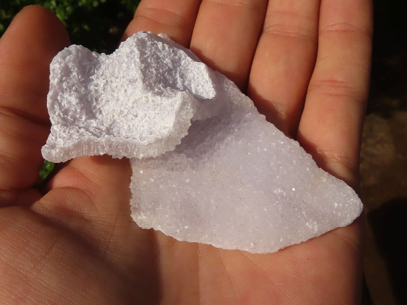 Natural Etched Blue Chalcedony Specimens  x 24 From Malawi - TopRock