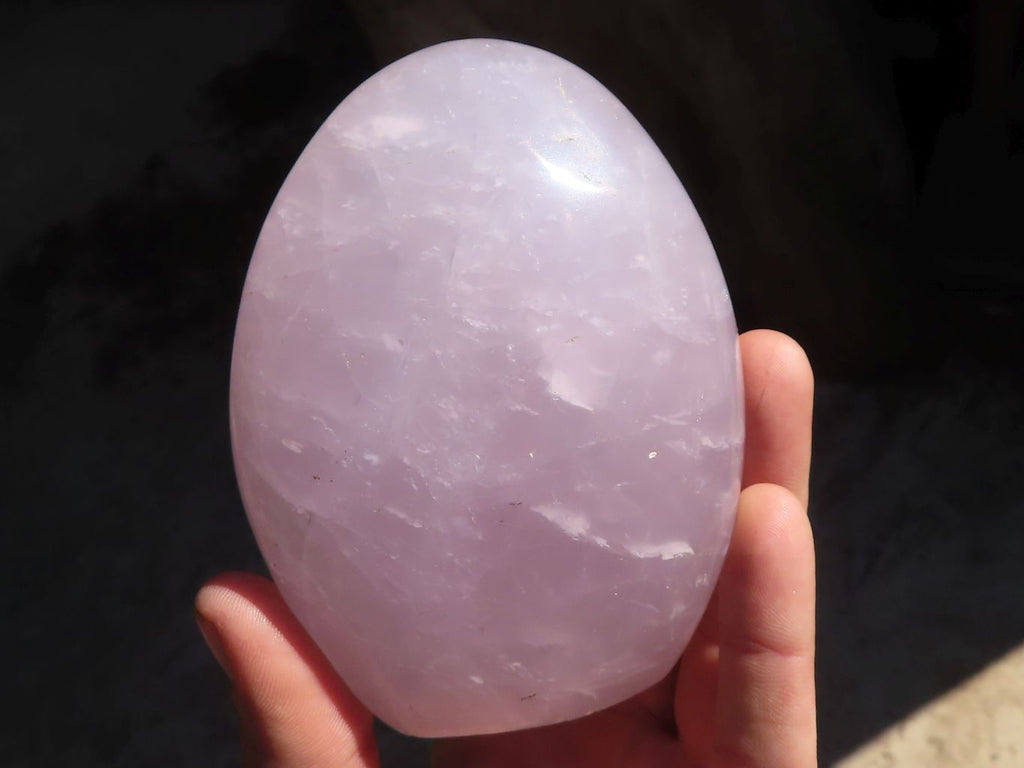 Polished Blue Rose Quartz Standing Free Forms x 2 From Madagascar - Toprock Gemstones and Minerals 
