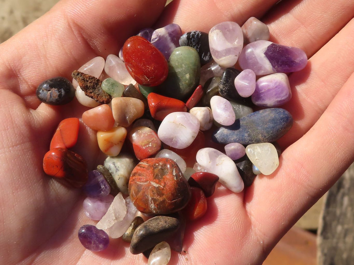 Polished Mini Craft Mixed Tumble Stones - Sold per 500 g - From Southern Africa - Toprock Gemstones and Minerals 
