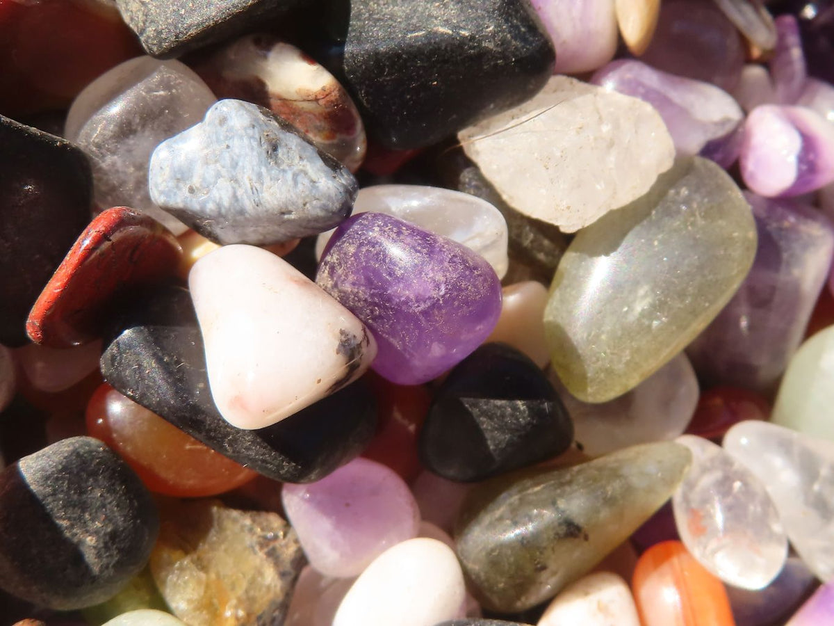 Polished Mini Craft Mixed Tumble Stones - Sold per 500 g - From Southern Africa - Toprock Gemstones and Minerals 