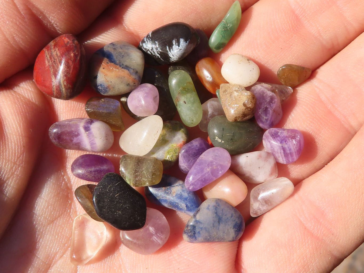 Polished Mini Craft Mixed Tumble Stones - Sold per 500 g - From Southern Africa - Toprock Gemstones and Minerals 