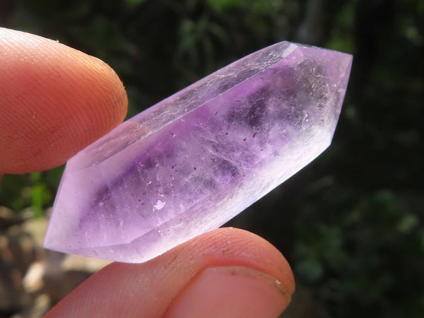 Polished Double Terminated Window Amethyst Crystals  x 24 From Akansobe, Madagascar - TopRock