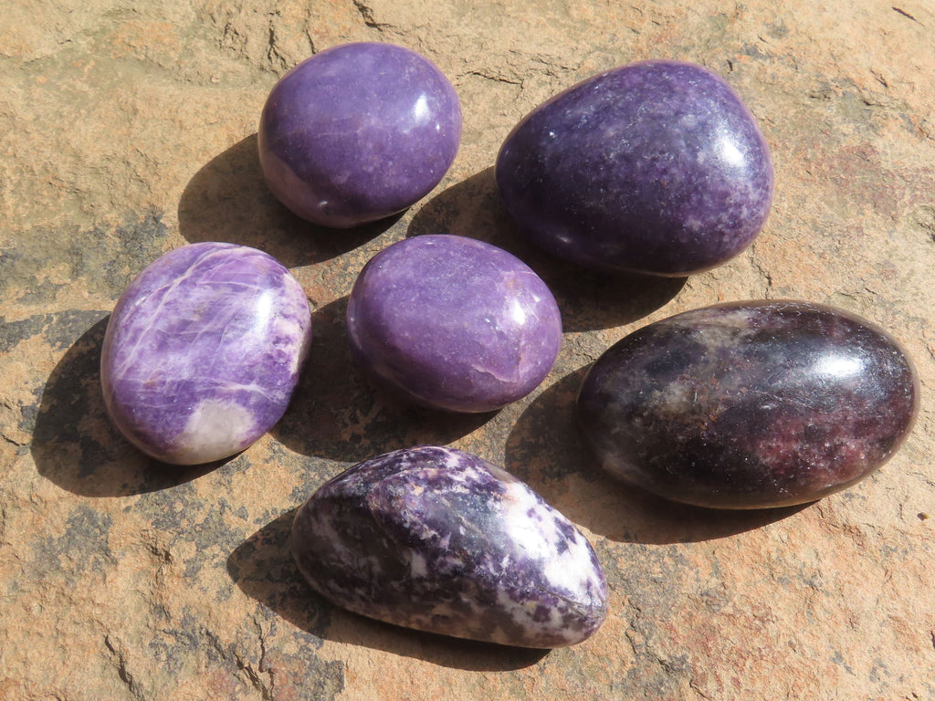 Polished Gem Lithium Mica Lepidolite Gallets / Free Forms -  x Sold per Kg  From Zimbabwe - TopRock