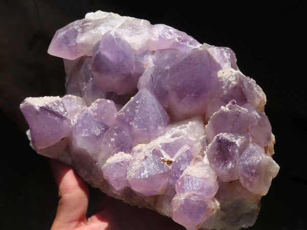 Natural Amethyst Cluster With Calcite Crystals  x 1 From Mumbwa, Zambia - TopRock