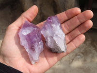 Natural Jacaranda Amethyst Crystals x 12 From Mumbwa, Zambia - Toprock Gemstones and Minerals 