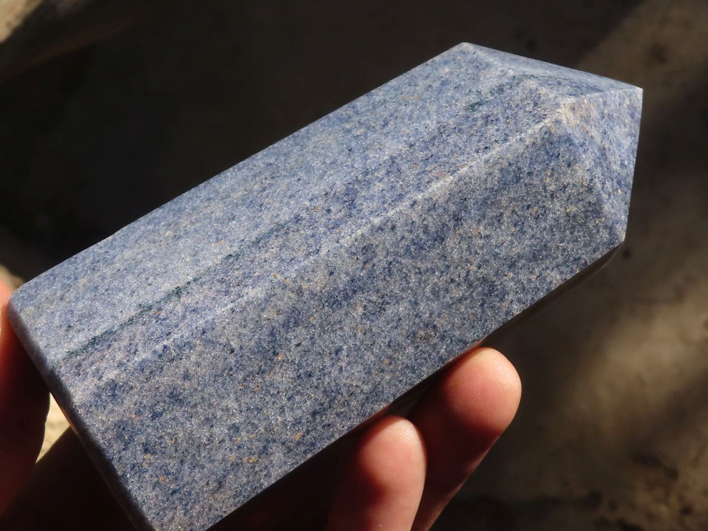 Polished Blue Lazulite Points  x 3 From Madagascar - Toprock Gemstones and Minerals 