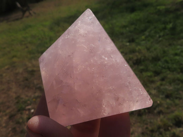 Polished Gemmy Pink Rose Quartz Pyramids x 5 From Ambatondrazaka, Madagascar - TopRock