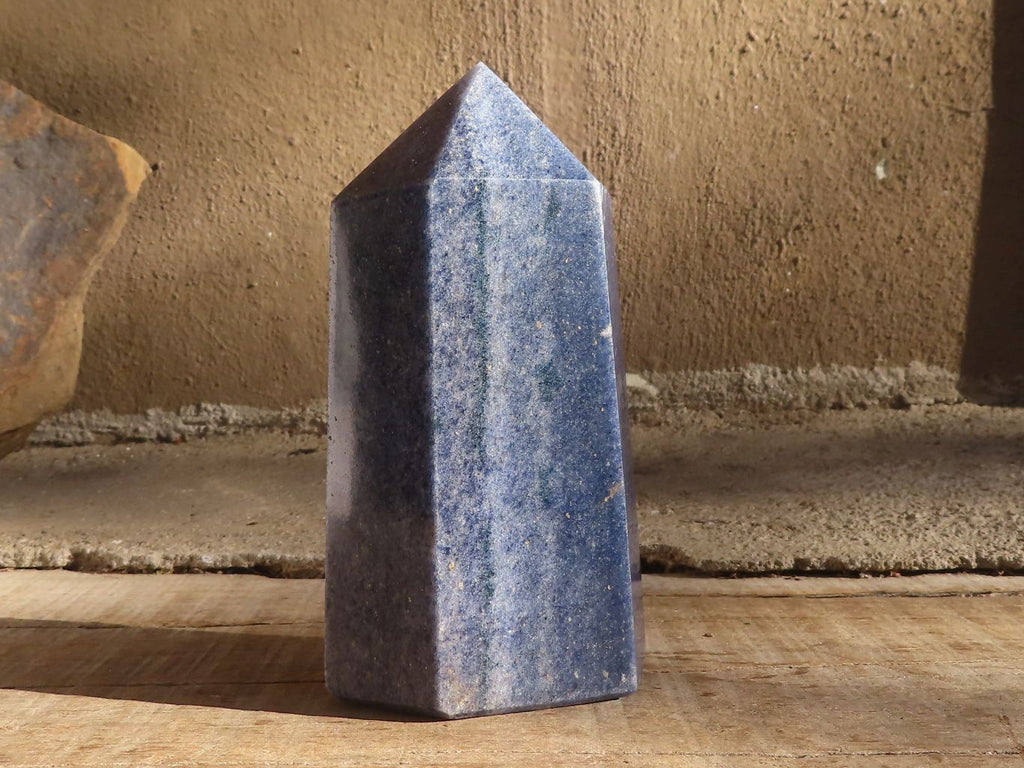 Polished Blue Lazulite Points  x 3 From Madagascar - Toprock Gemstones and Minerals 