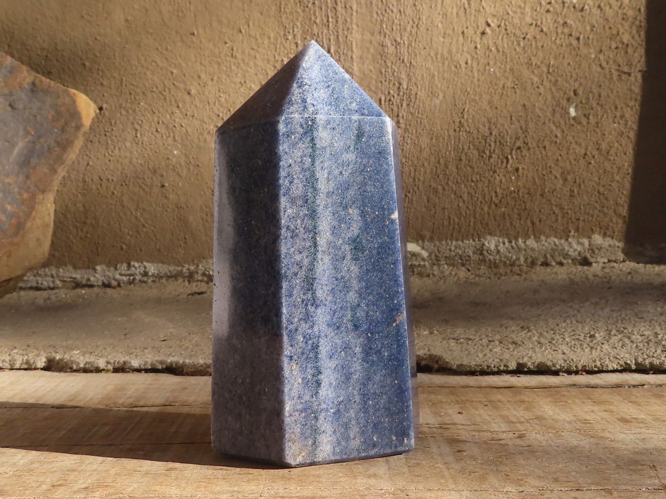 Polished Blue Lazulite Points  x 3 From Madagascar - Toprock Gemstones and Minerals 