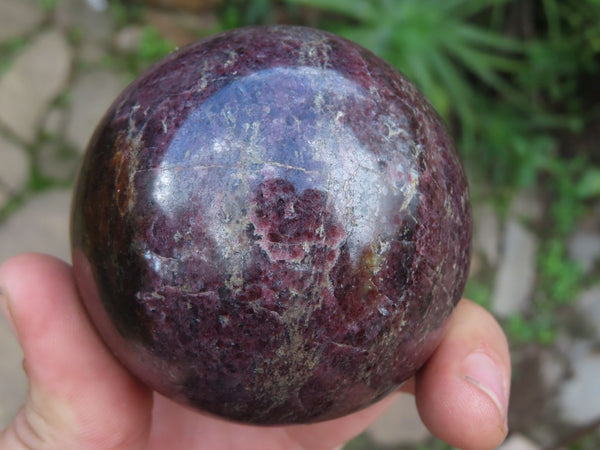Polished Red Garnet Spheres x 2 From Madagascar - TopRock