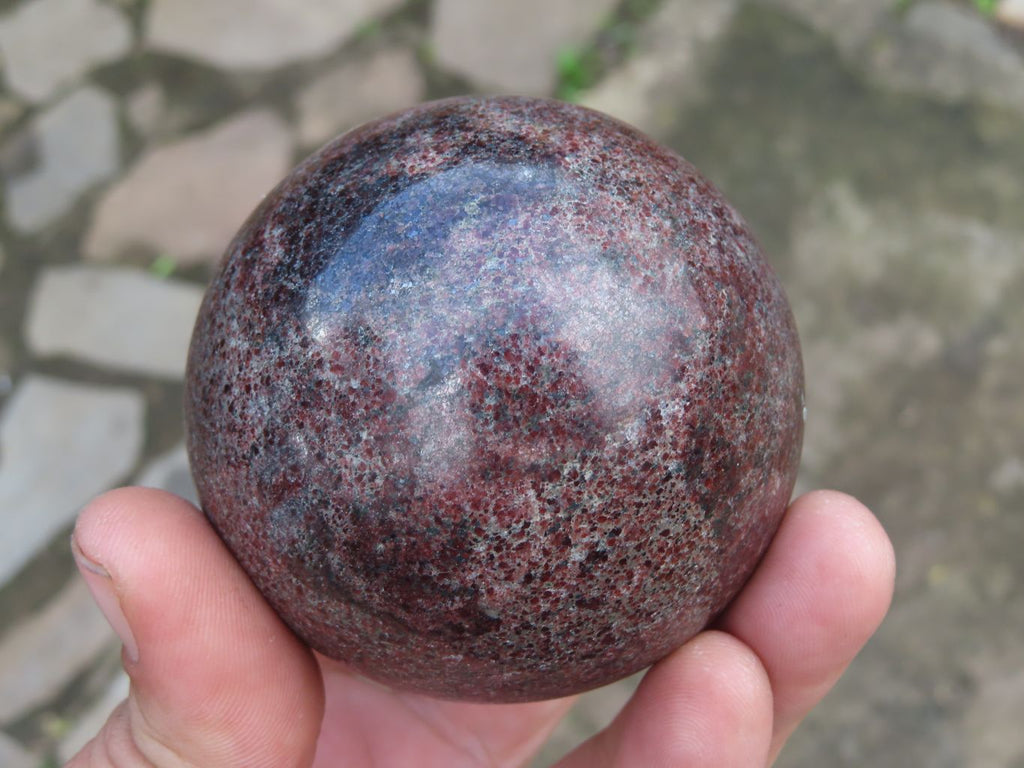 Polished Red Garnet Spheres x 2 From Madagascar - TopRock