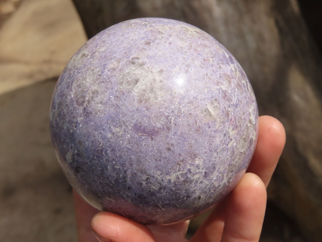 Polished Purple Lepidolite With Rubellite Spheres  x 2 From Madagascar - Toprock Gemstones and Minerals 