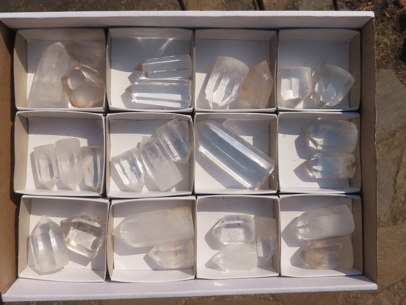 Polished Small Semi Optic to Optic Quartz Points  x 27 From Mandrosonoro, Madagascar - TopRock