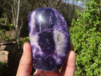 Polished Purple Lepidolite Standing Free Forms  x 4 From Zimbabwe - Toprock Gemstones and Minerals 