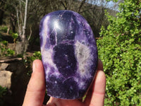 Polished Purple Lepidolite Standing Free Forms  x 4 From Zimbabwe - Toprock Gemstones and Minerals 