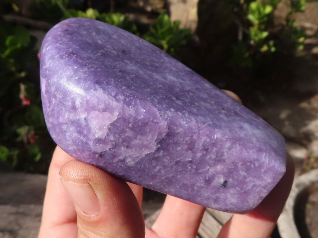 Polished Purple Lepidolite Standing Free Forms  x 4 From Zimbabwe - Toprock Gemstones and Minerals 