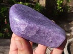 Polished Purple Lepidolite Standing Free Forms  x 4 From Zimbabwe - Toprock Gemstones and Minerals 