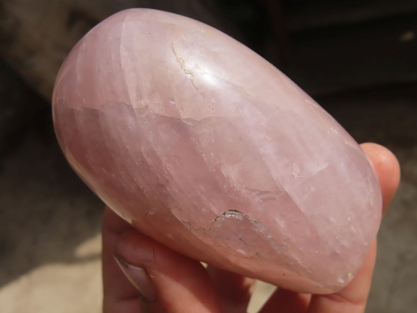 Polished Pink Rose Quartz Standing Free Forms x 6 From Madagascar - Toprock Gemstones and Minerals 
