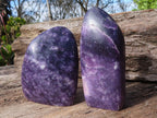 Polished Purple Lepidolite Standing Free Forms  x 4 From Zimbabwe - Toprock Gemstones and Minerals 