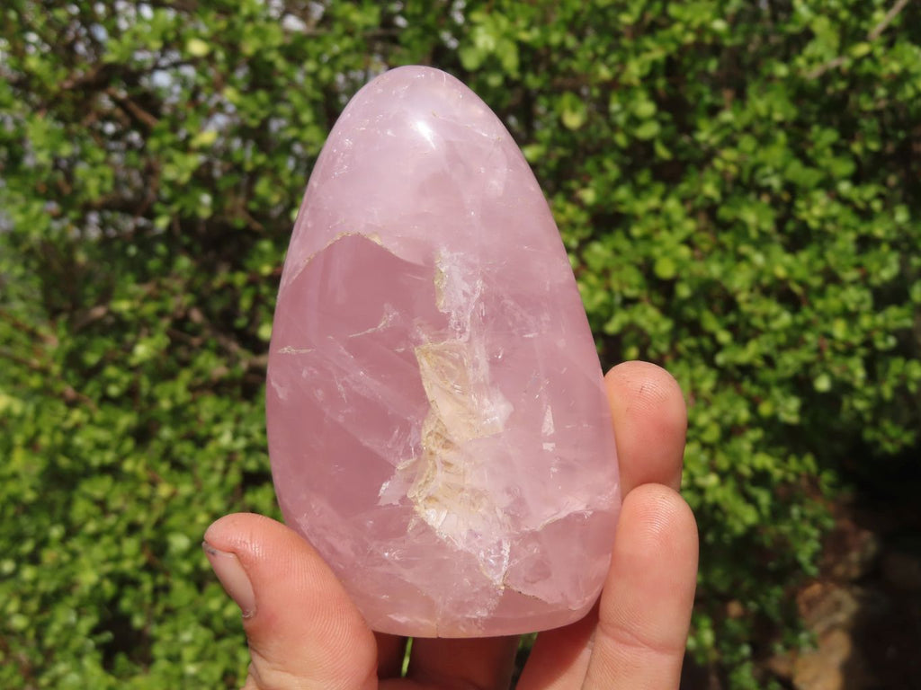 Polished Pink Rose Quartz Standing Free Forms x 6 From Madagascar - Toprock Gemstones and Minerals 